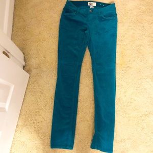 Blue corduroy bootcut pants